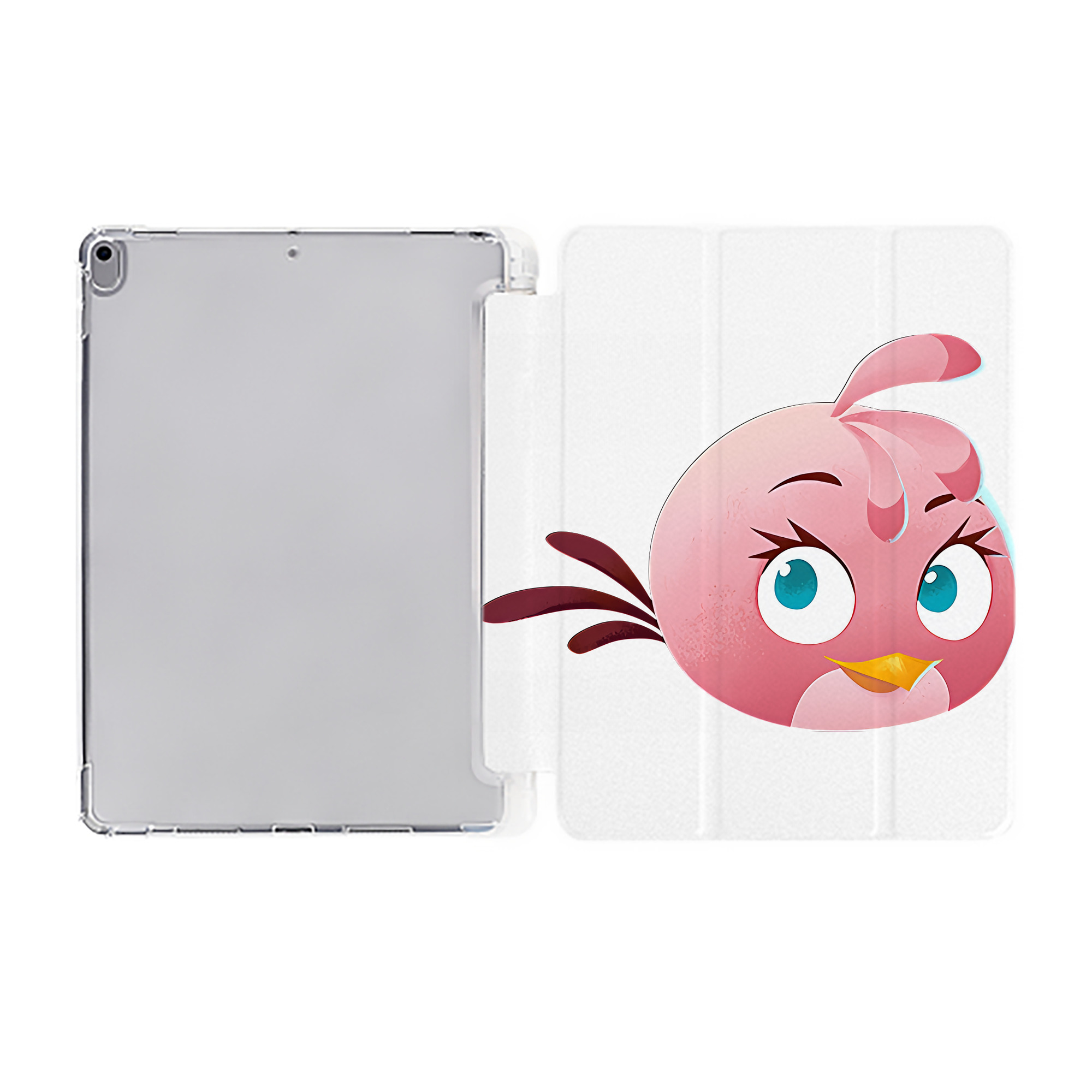 （画像用） Angry Birds アングリーバード IPad ケース ペン収納付き 三つ折りスタンド PUレザー×シリコン 対応機種9.5/10.5/10.9インチ